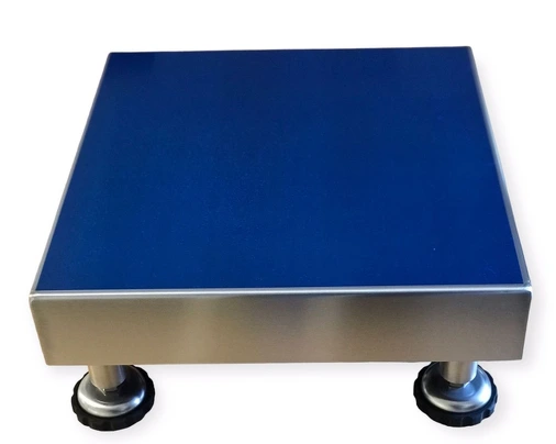 Plataforma azul sobre ruedas: Balanza de plataforma portátil