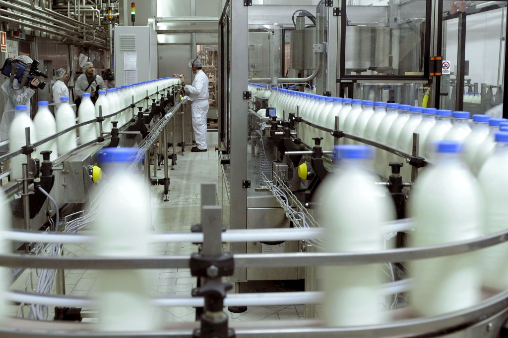 Línea de producción alimenticia con control de peso